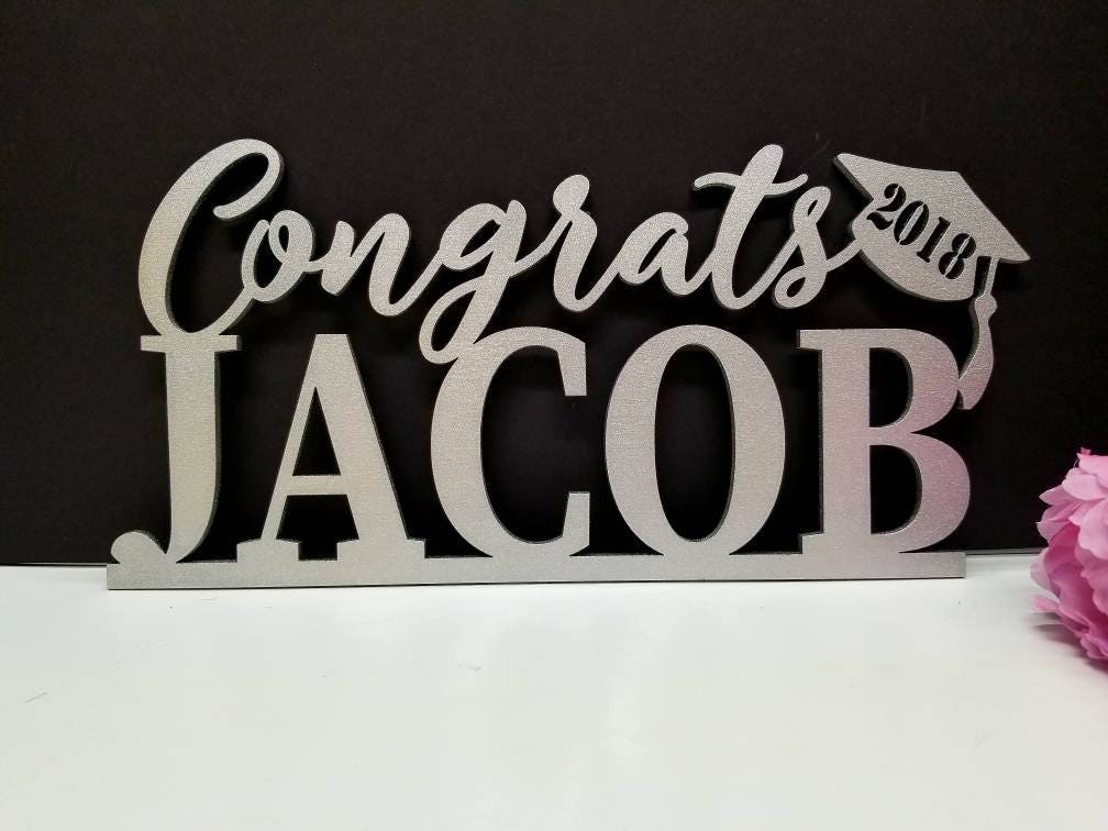 Custom Graduation Sign. Custom Congrats Grad Sign. Class of 2022. Graduation 2022 Sign. Graduation Centerpiece. Personalized Table Decor