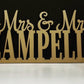 Wedding Name Sign - Mr and Mrs Sign - Custom Name sign - Mr & Mrs Wood Name Personalized Name Sign - Mr and Mrs Sweetheart Table Centerpiece