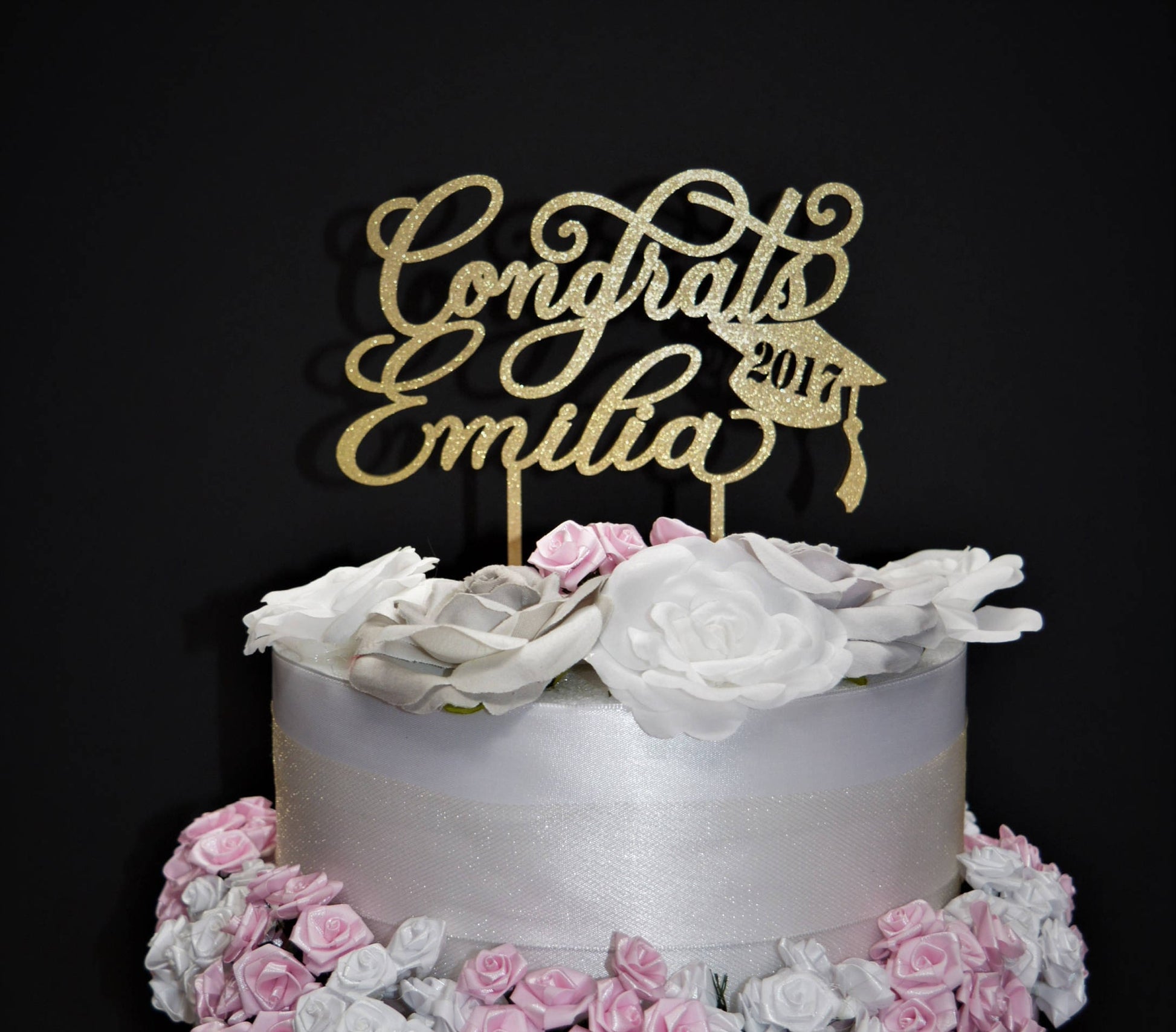 Acrylic Congratulation Cake Topper - Mia Cake House