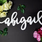 Personalized Name Sign, Custom Name Sign, Handwritten Cursive Font, Wooden Name Sign, Large Wood Nursery Sign Decor, Kid's Room Name sign