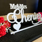 Wedding Name Sign. Script Last Name Sign. Script Name Wedding Wood Name. Personalized Name Sign. Surname Sweetheart Table Centerpiece