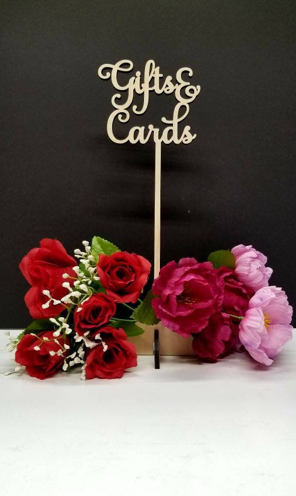 Gifts & Cards Sign. Gifts and Cards Wedding Sign. Freestanding Gift and Cards Table Sign. Wood Table Sign. Wedding decor. Wedding table Sign