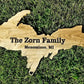 Upper Michigan Wood Sign / Upper Peninsula of Michigan / Upper Michigan Wood Cutout. Upper Peninsula State Shape.  32x16 or 24x12. Yooper UP