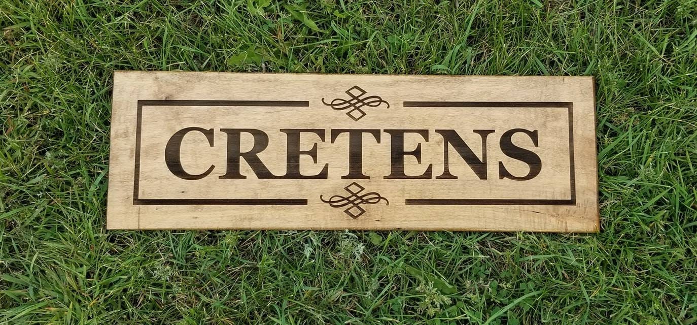 Family Name Sign, Personalized Wood Name Sign, Custom Last Name Sign, Camp House Cottage Engraved Wood Sign, Personalized Wedding Gift Sign
