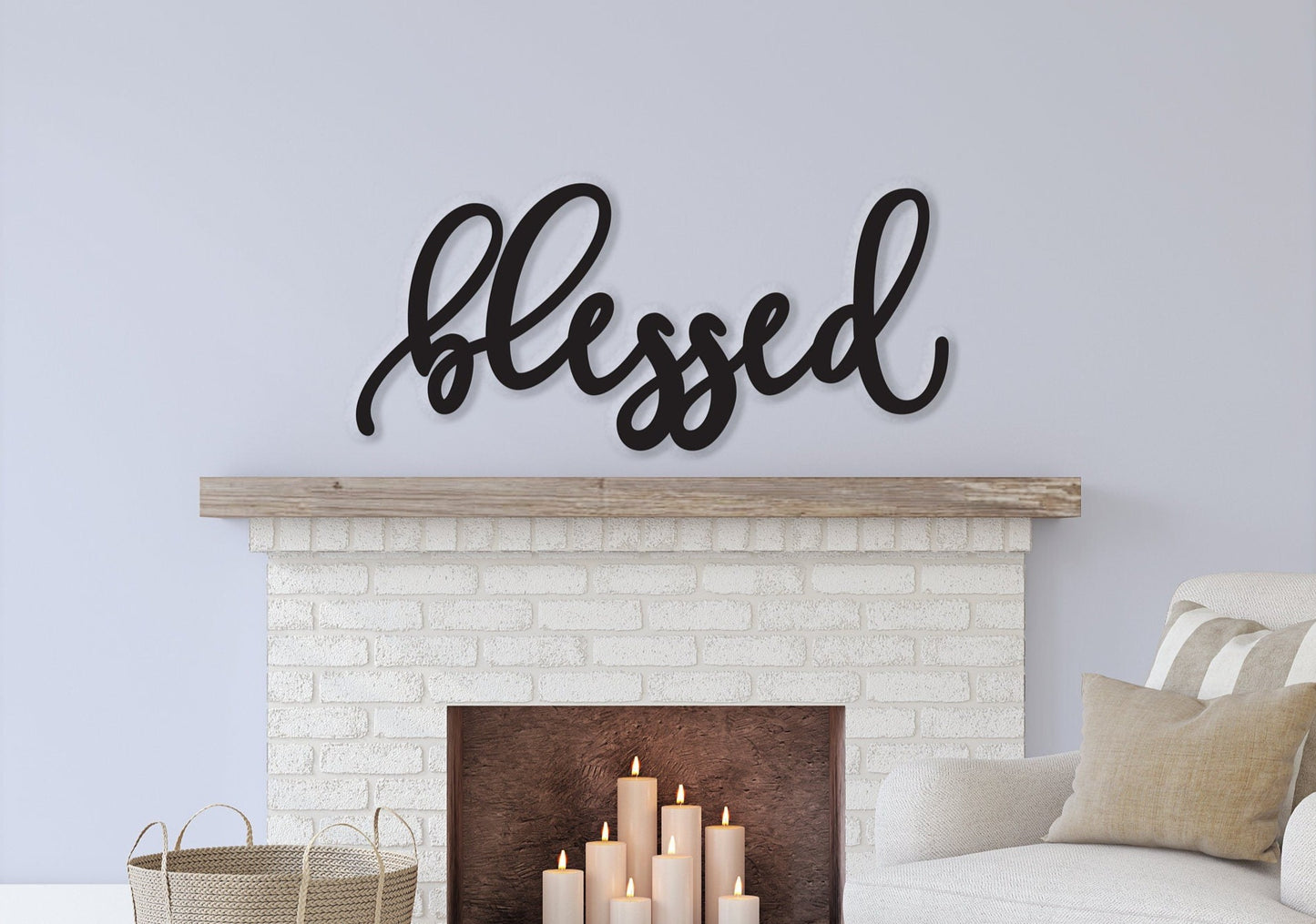 Blessed sign, Blessed Wood Sign, Blessed Wall Decor, Thanksgiving Decor, Blessed Word Sign, Wood Blessed Sign, Blessed Family Sign decor