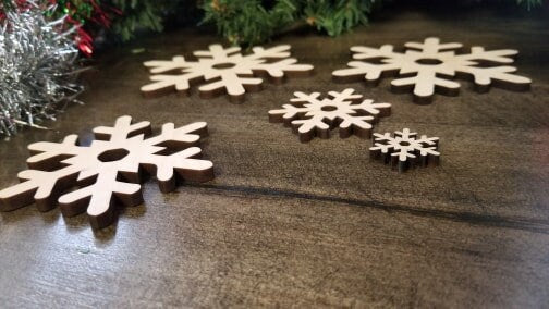 Wooden Snowflake Shape