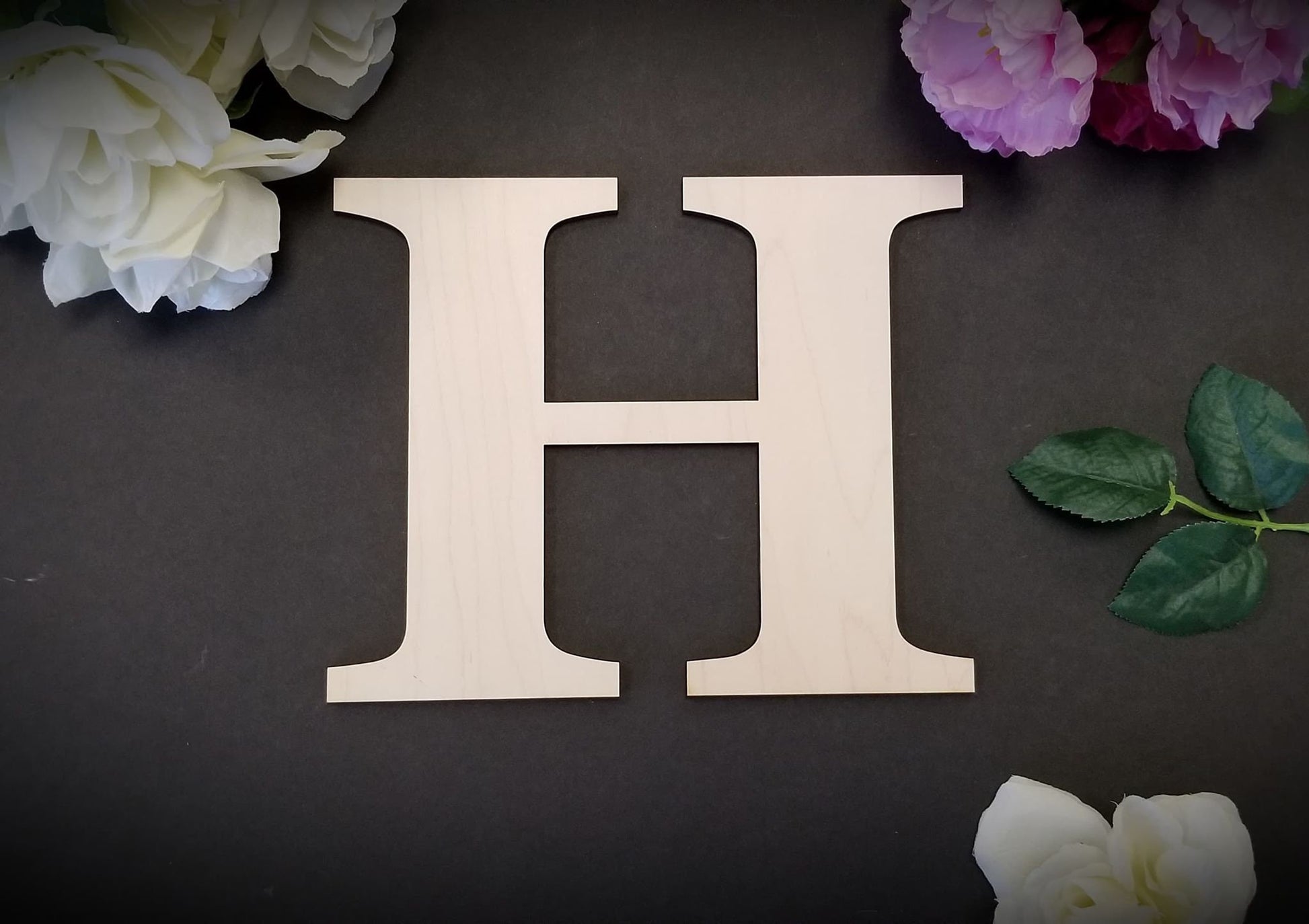 Wooden Letter I 12 inch or 8 inch, Unfinished Large Wood Letters