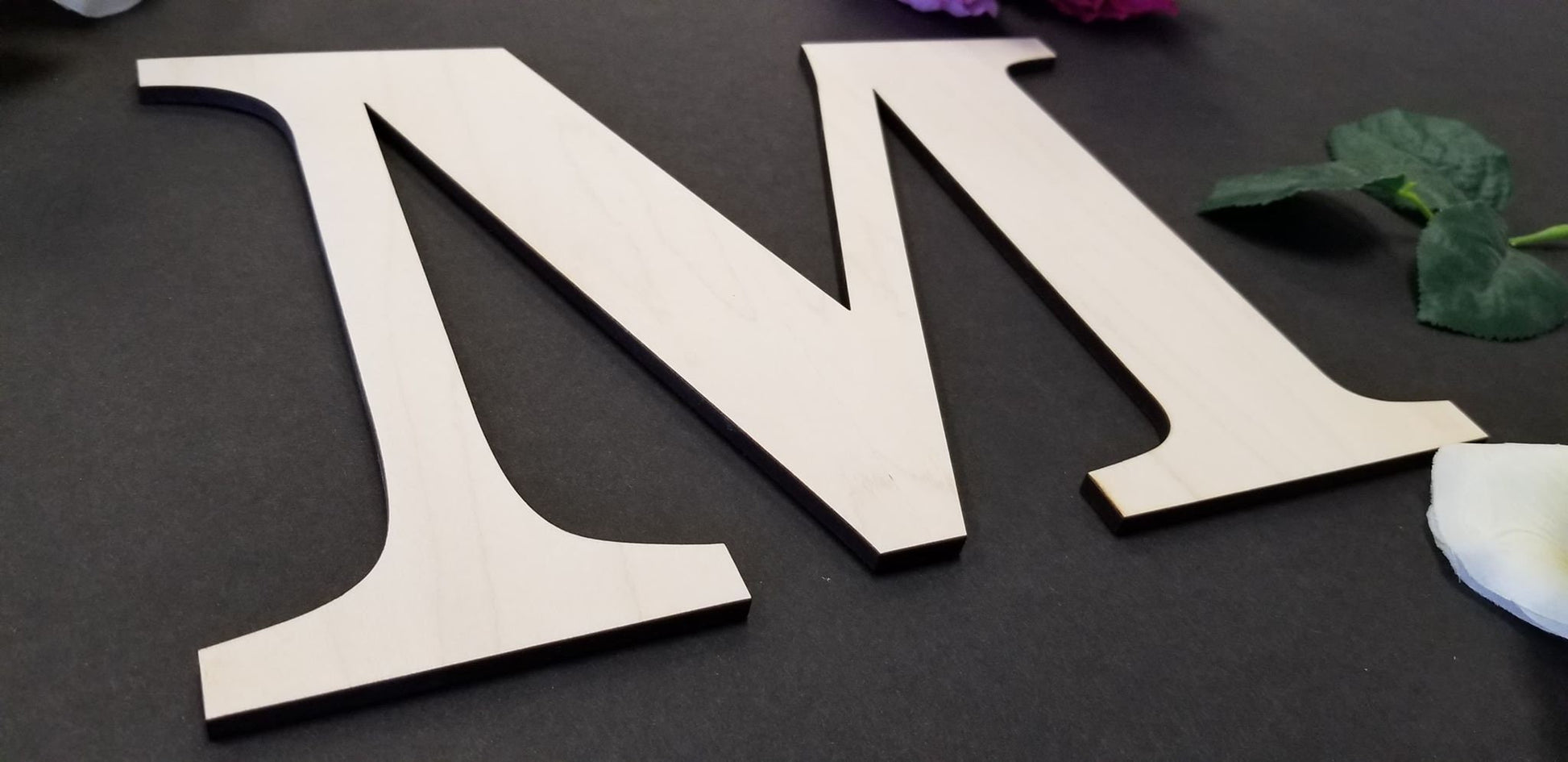 Wooden Letter Block Font, Impact, Unfinished DIY Wall Decor