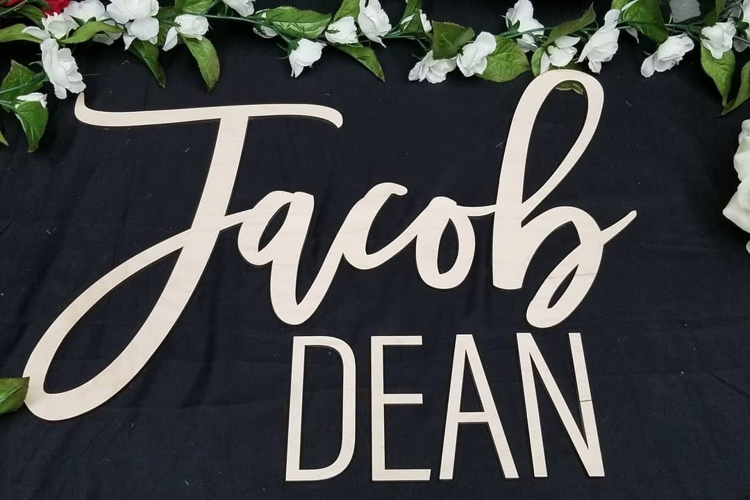 Nursery Name Sign Personalized with Baby Name, Baby Shower Gift, Kids Wood Custom Name sign, Boy Girl Bedroom Decor, Backdrop sign, Birthday