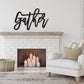 Gather sign, Gather Wood Sign, Gather Wall Decor, Thanksgiving Decor, Gather Word Sign, Wood Cut Out Gather Sign, Family & Dining room decor