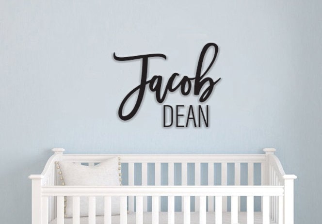 Nursery Name Sign Personalized with Baby Name, Baby Shower Gift, Kids Wood Custom Name sign, Boy Girl Bedroom Decor, Backdrop sign, Birthday