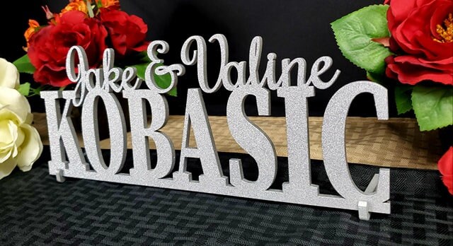 Mr & Mrs Sign - Custom Wedding Name sign - Script First Names and Surname - Personalized Last Name Sign Sweetheart table First and last name