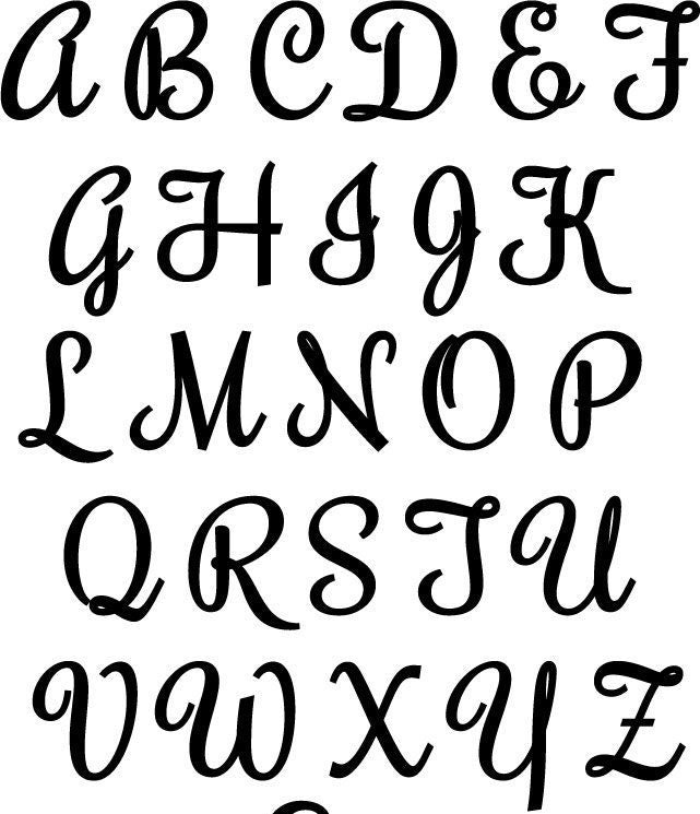 fonts alphabet cursive