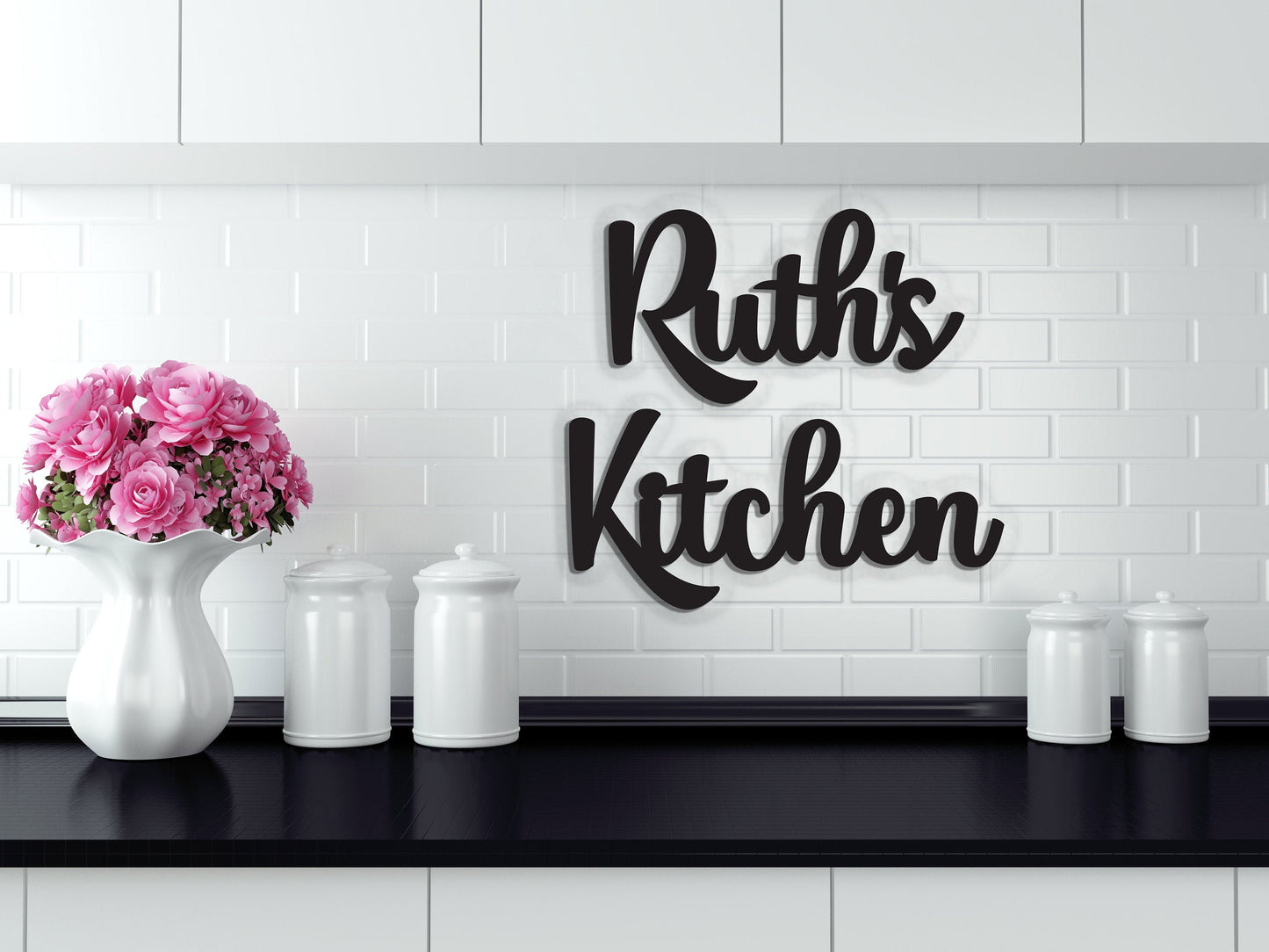 Custom Kitchen Sign. Personalized Kitchen Sign. Wood Word Cutouts. Kitchen Gift, Kitchen Decor Gifts for her, gift for grandma, gift for him