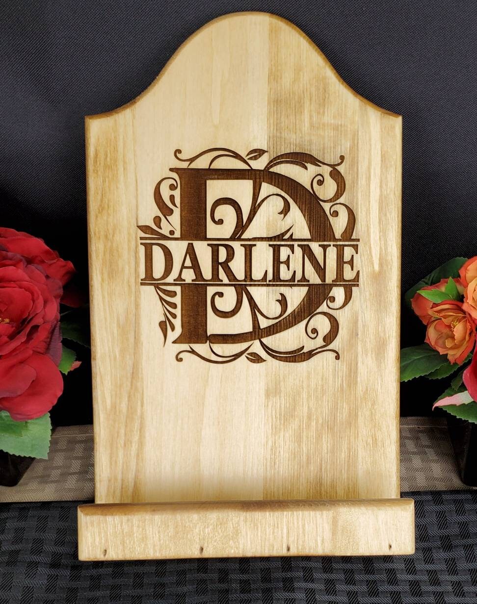 Recipe holder, Custom Tablet or Recipe stand, Personalized Cookbook Stand ENGRAVED Tablet holder, Personalized Fathers or Mothers Day Gift