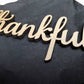 Thankful Place Cards, Thanksgiving Name Plates, Thankful Wooden Word, Holiday Decor, Thanksgiving Place settings, Small Wood Thankful Sign