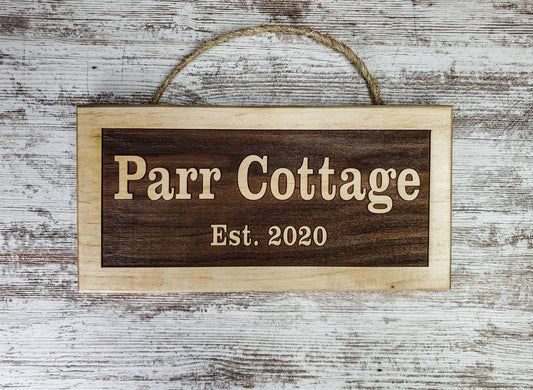Custom Wood Sign / Personalized Name Sign / Cottage Camp Sign / Last Name sign / Rustic Wood Sign / Outdoor Sign /  Family Name & Est Sign
