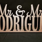 Wedding Name Sign - Mr and Mrs Sign - Custom Name sign - Mr & Mrs Wood Name Personalized Name Sign - Mr and Mrs Sweetheart Table Centerpiece