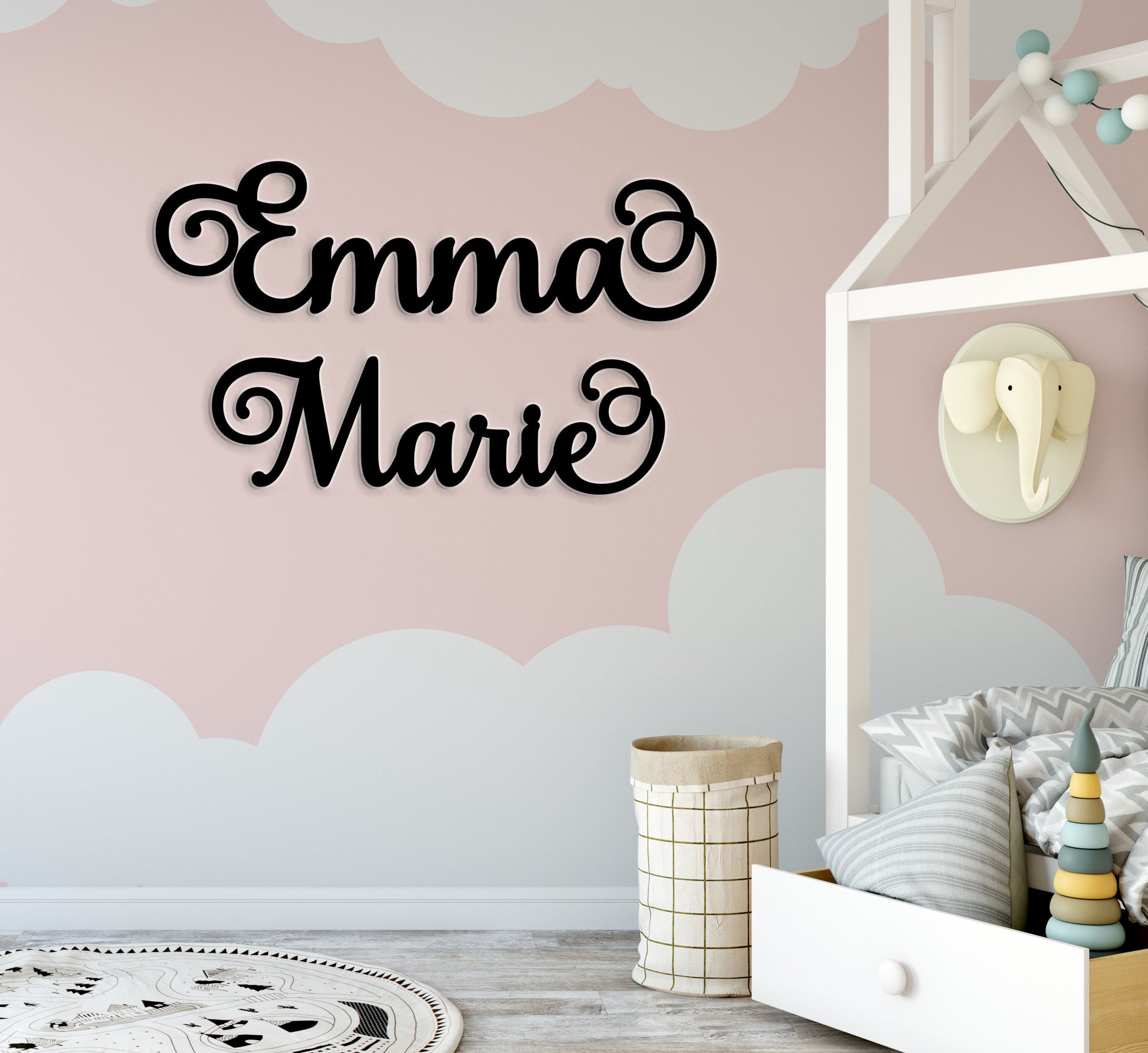 Custom Name Sign, First & Middle Name Sign, Backdrop Sign, Photo Prop Sign, Childrens Name Sign, Nursery Decor, Personalized Name Decor