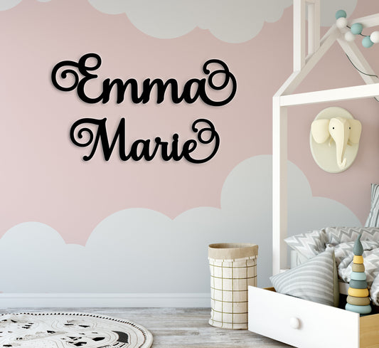Custom Name Sign, First & Middle Name Sign, Backdrop Sign, Photo Prop Sign, Childrens Name Sign, Nursery Decor, Personalized Name Decor