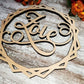 Custom Name Sign, Personalized Hexagon Name Sign. Script Wood Round Name Sign Wooden Name sign nursery decor kids name sign babyshower gift