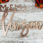 Mr & Mrs Sign - Custom Wedding Name sign - Script Mr and Mrs Surname - Personalized Last Name Sign - Wedding Backdrop sign with last name