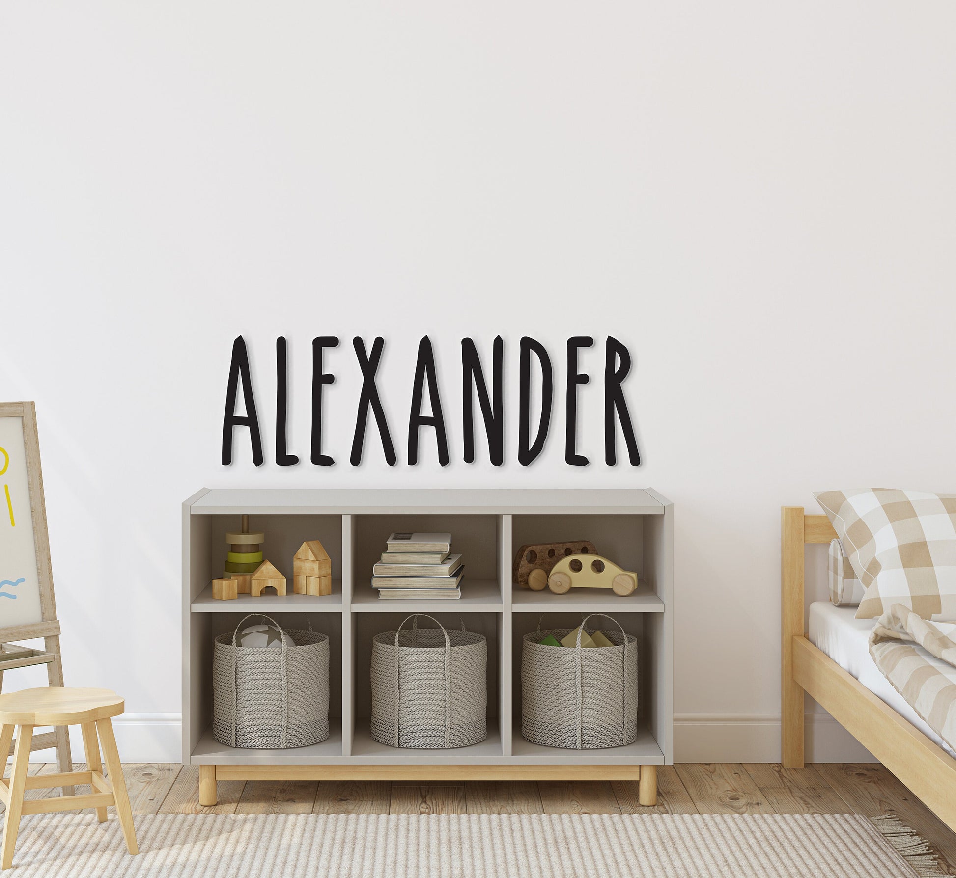 Personalized Name Sign. Custom Name Sign. Capital Letter Sign. Print Font, Wood Name Sign. Wood Cutout Children's Name sign. Nursery Decor