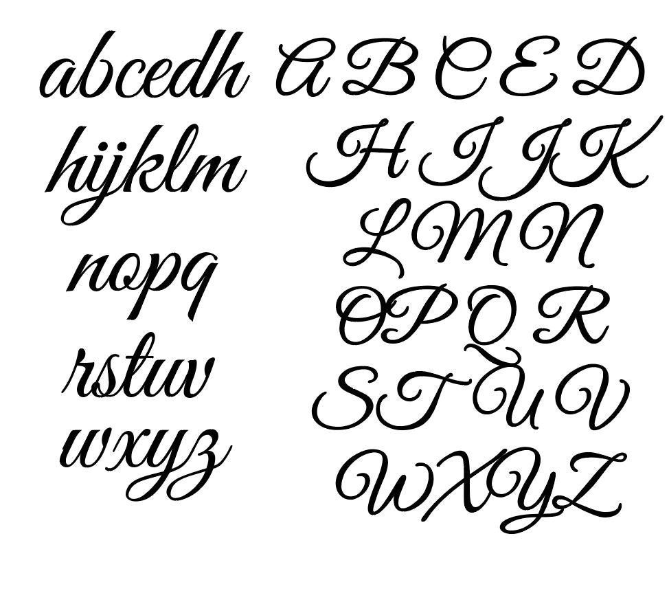 fancy cursive calligraphy alphabet