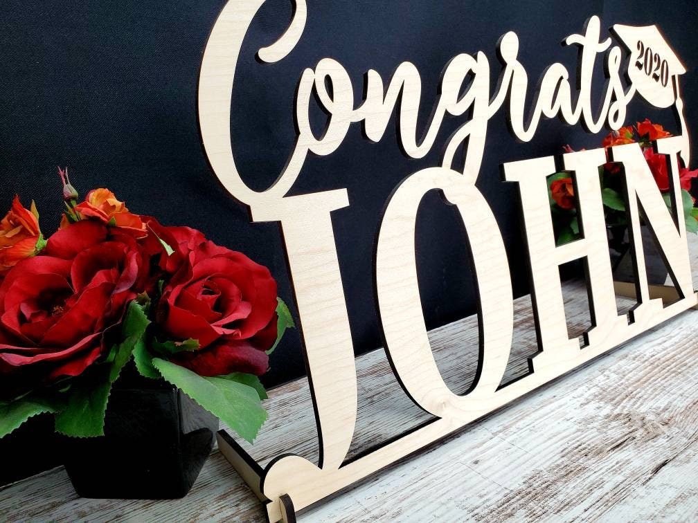 Custom Graduation Sign. Custom Congrats Grad Sign. Class of 2022. Graduation 2022 Sign. Graduation Centerpiece. Personalized Table Decor