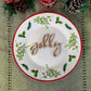 Jolly Place Cards, Christmas Plate setting cards, Christmas Wooden Word, Holiday Decor, Christmas Place settings, Small Wood Jolly Sign