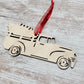 Christmas truck Ornament, Personalized Xmas Truck, little red truck, wood shape, wooden Vintage truck, Christmas crafts, DIY Wood Blank