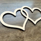Interlocking Hearts Wood Shape, Overlapping Hearts, Heart Shape Blank, Heart wood blank, Shapes for Crafts DIY Wood Blank, Heart shape blank