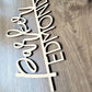Custom Name Sign, First & Middle Name. Personalized Name Sign, Handwritten Font Personalized Wood Name Sign. Wooden Name Childrens Name sign