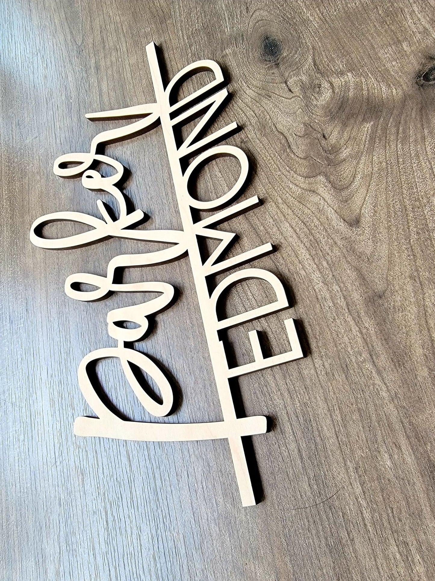 Custom Name Sign, First & Middle Name. Personalized Name Sign, Handwritten Font Personalized Wood Name Sign. Wooden Name Childrens Name sign