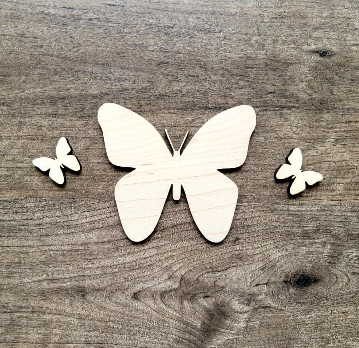Butterfly Wood Shape, Wooden Butterfly Shape Blank, Unfinished Butterfly wood blank, Shapes for Crafts DIY Wood Blank, Butterfly shape blank