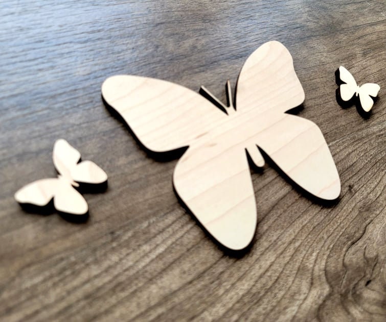 Butterfly Wood Shape, Wooden Butterfly Shape Blank, Unfinished Butterfly wood blank, Shapes for Crafts DIY Wood Blank, Butterfly shape blank