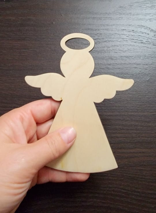 Christmas Angel Wood Shape, Wood Angel Shape, Unfinished, DIY Wood Blank, Christmas wood blank, Wood Crafts, Holiday Ornaments Shapes