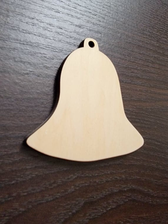 Christmas Bell Wood Shape, Wood Bell Shape, Unfinished, DIY Wood Blank, Christmas wood blank, Wood Crafts, Holiday Ornaments