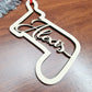 Personalized Stocking Christmas Ornament, Custom Name Stocking Ornaments, Wooden Christmas Ornament, Customized Ornaments for child names