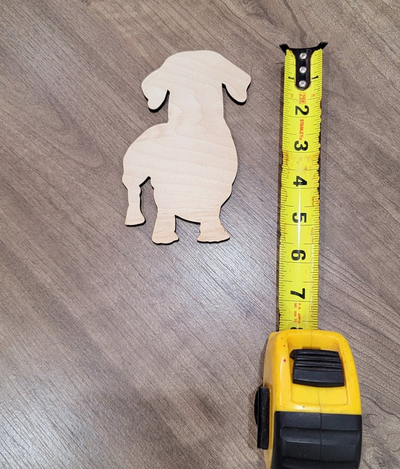 Dachshund Wood Shape, Wooden Dachshund Blank, Unfinished Dachshund wood blank, Dog, Pet, Arts Crafts DIY Projects, 1/4 inch thick Weiner dog