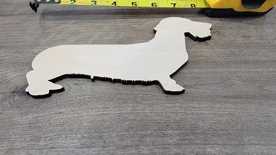 Dachshund Wood Shape, Wooden Dachshund Blank, Unfinished Dachshund wood blank, Dog, Pet, Arts Crafts DIY Projects, 1/4 inch thick Weiner dog