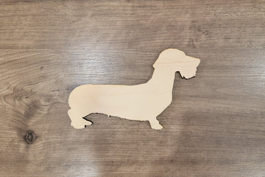 Dachshund Wood Shape, Wooden Dachshund Blank, Unfinished Dachshund wood blank, Dog, Pet, Arts Crafts DIY Projects, 1/4 inch thick Weiner dog