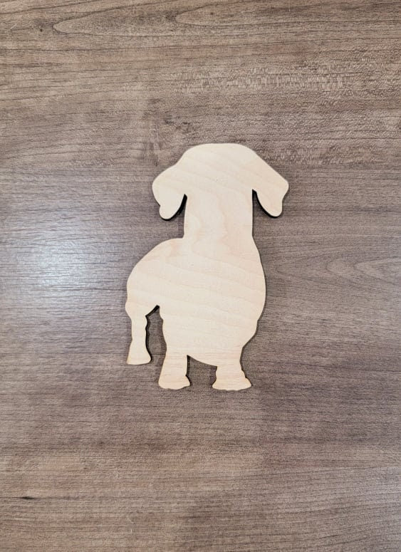 Dachshund Wood Shape, Wooden Dachshund Blank, Unfinished Dachshund wood blank, Dog, Pet, Arts Crafts DIY Projects, 1/4 inch thick Weiner dog