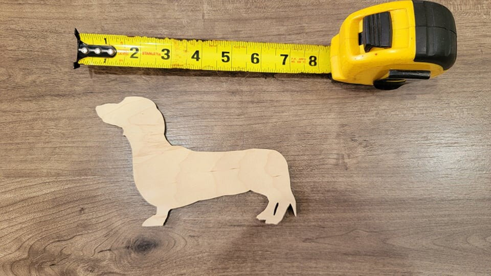 Dachshund Wood Shape, Wooden Dachshund Blank, Unfinished Dachshund wood blank, Dog, Pet, Arts Crafts DIY Projects, 1/4 inch thick Weiner dog