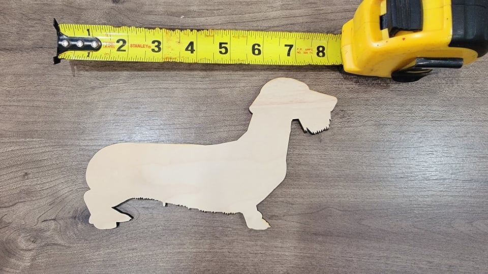 Dachshund Wood Shape, Wooden Dachshund Blank, Unfinished Dachshund wood blank, Dog, Pet, Arts Crafts DIY Projects, 1/4 inch thick Weiner dog