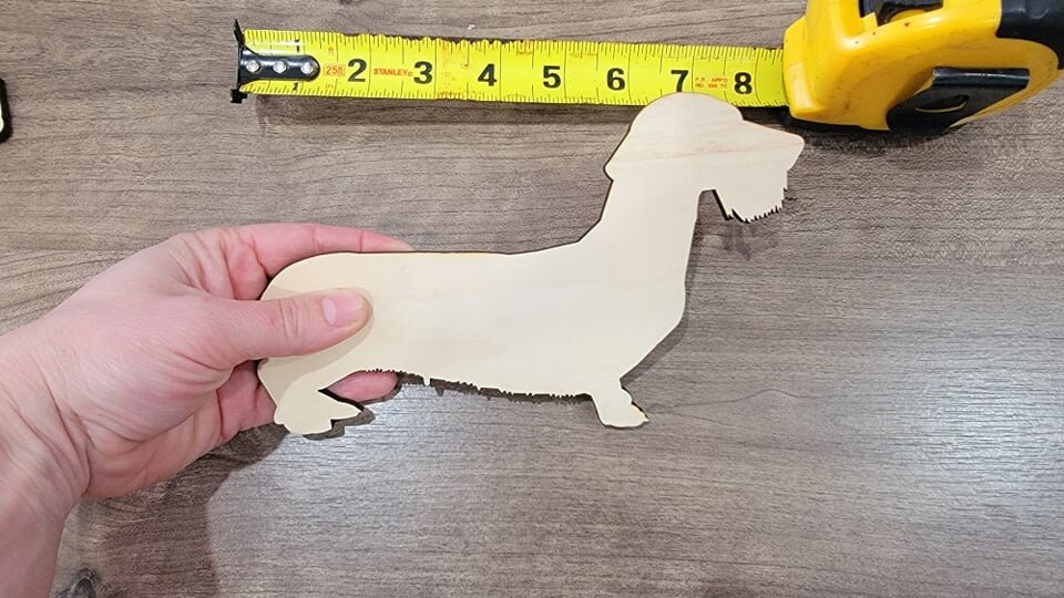 Dachshund Wood Shape, Wooden Dachshund Blank, Unfinished Dachshund wood blank, Dog, Pet, Arts Crafts DIY Projects, 1/4 inch thick Weiner dog