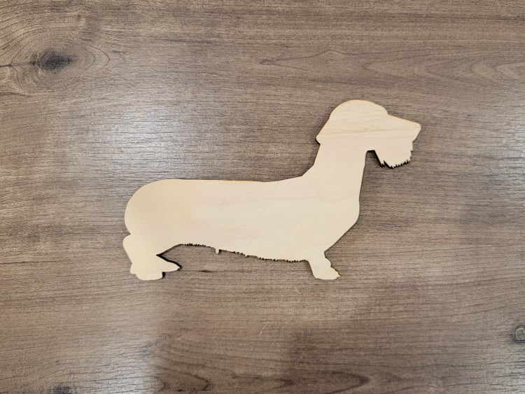 Dachshund Wood Shape, Wooden Dachshund Blank, Unfinished Dachshund wood blank, Dog, Pet, Arts Crafts DIY Projects, 1/4 inch thick Weiner dog