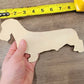 Dachshund Wood Shape, Wooden Dachshund Blank, Unfinished Dachshund wood blank, Dog, Pet, Arts Crafts DIY Projects, 1/4 inch thick Weiner dog