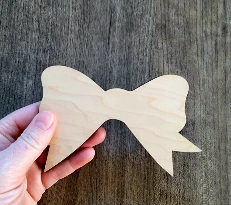 Bow Wood Shape, Wooden Bow Shape Blank, Unfinished Bow, Shapes for Crafts DIY Wood Blank, Sign Making, Childrens Signs, Custom, Personalized