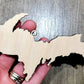 Upper Michigan Ornaments, Bulk wood Blanks, Unfinished, state Shaped Wood Ornament, DIY, Christmas ornaments, Blanks for Crafts, sign making